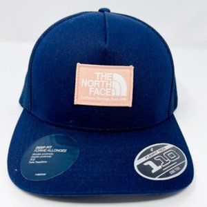 NEW THE NORTH FACE KEEP IT PATCHED TRUCKER HAT BASEBALL CAP NAVY PINK ONE SIZE